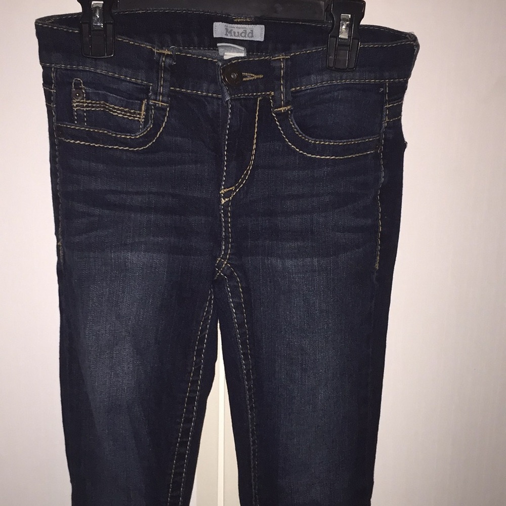 Dark wash blue jeans